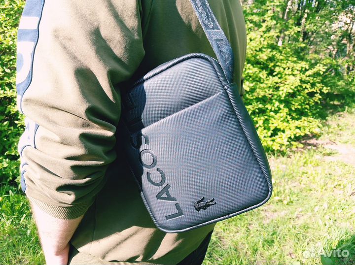 Сумка мужская lacoste + Поясная сумка lacoste . По