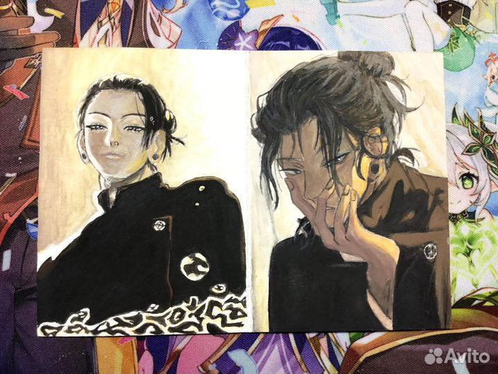 Коллекционные карточки/билетики/шикиши гуашью