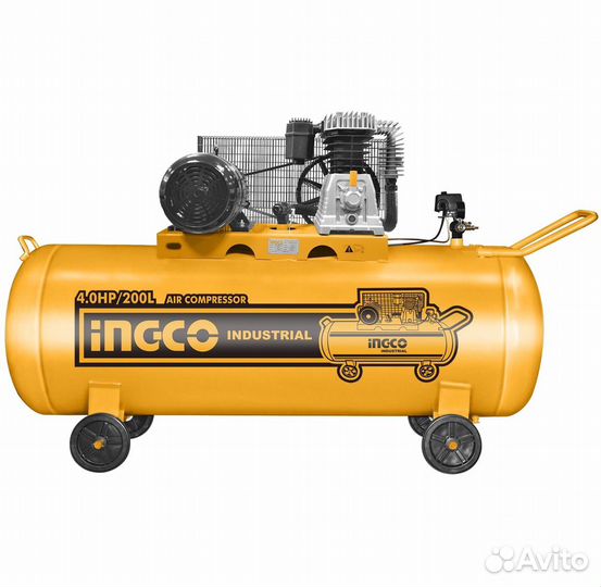 Компрессор 3 кВт 200 лит. ingco AC402001