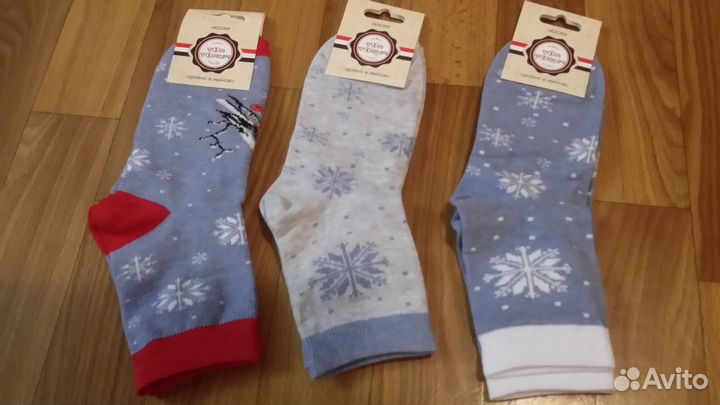 Новые носки женские новогодние 23-25