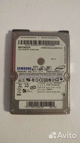 Жесткий диск PATA 40 gb 2.5