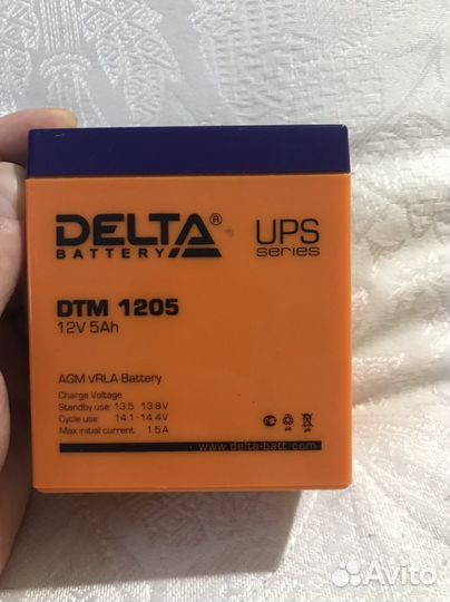 Аккумуляторная батарея Delta DTM 1205