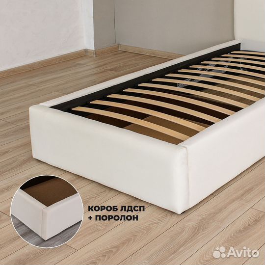 Кровать с матрасом и подъемным механизмом 90х200