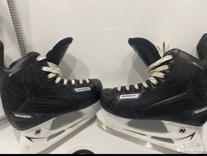 Коньки 34 и защита Bauer