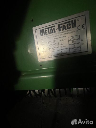 Пресс-подборщик Metal-Fach Z-587, 2017