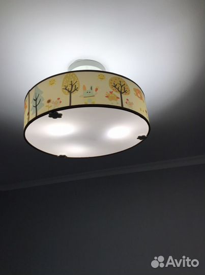 Комплект детская люстра и бра