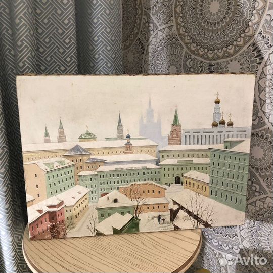Картина маслом на холсте Москва 1950гг