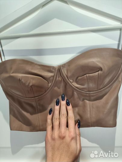 Кожаный топ Zara