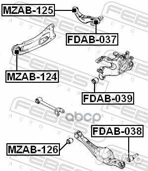 Сайлентблок задней цапфы fdab-039 Febest