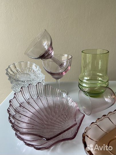 Бокалы/фужеры из цветного стекла
