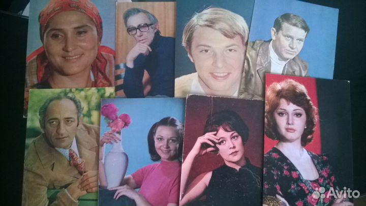 Комплект открыток советских актёров 1976 - 78 г