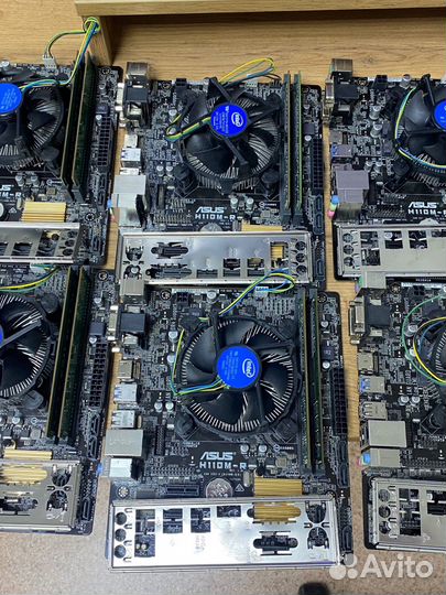 15 комплектов i3-6100+Asus H110M-R+8Gb DDR4+кулер