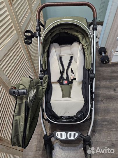 Коляска трансформер+лыжи наколёса+автолюлька+кокон