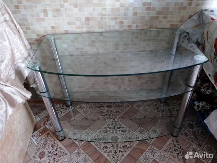 Кухонные стулья б/у, Стол стеклянный