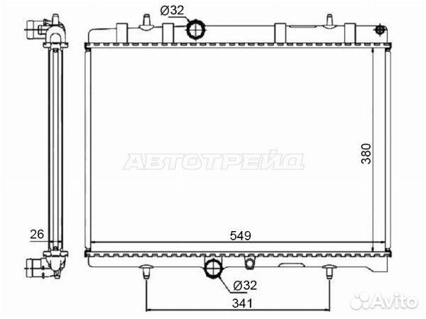 Радиатор citroen, peugeot