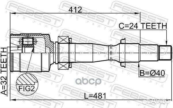 ШРУС внутренний правый 32X40X24 toyota camry/HY