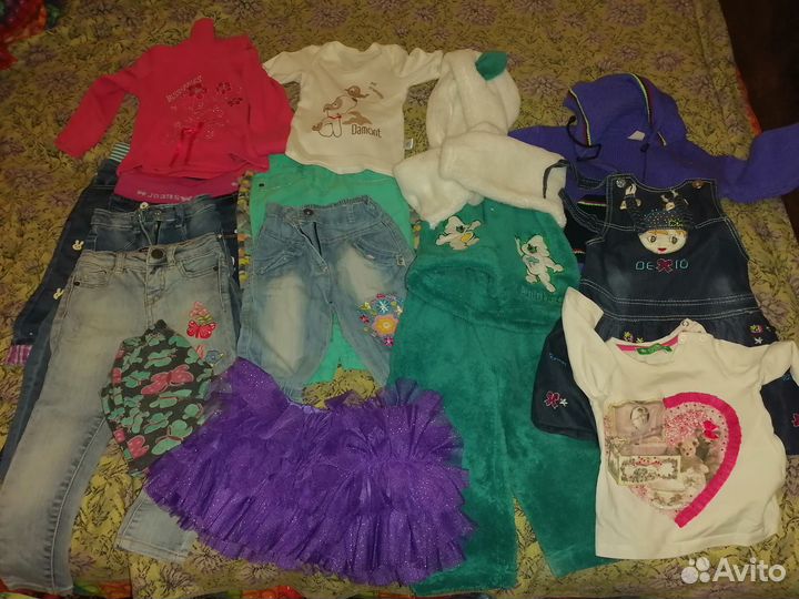 Детские вещи пакетом для девочек от 9 мес до 2л