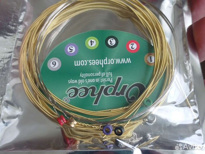 Струны для акустической гитары 10 orphee tx-620