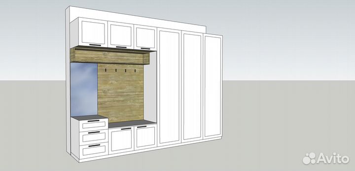 Нарисую эскиз кухни/ схему расположения розеток