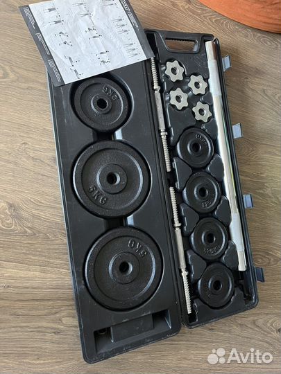 Штанга разборная в наборе Gravity, 30 кг