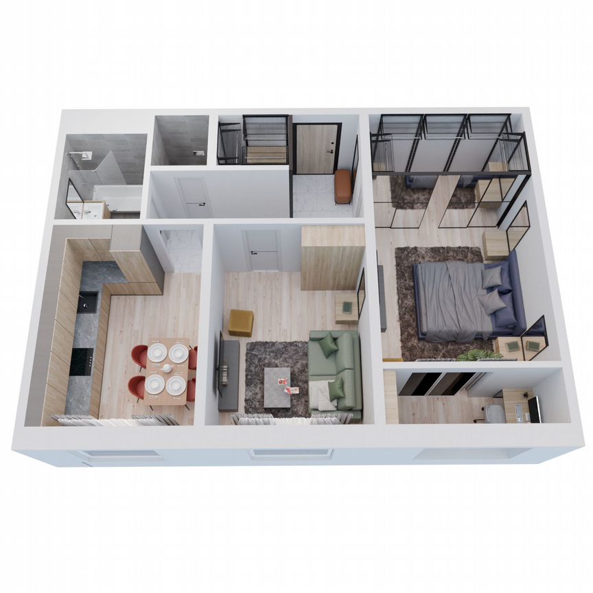 2-к. квартира, 61,1 м², 7/9 эт.