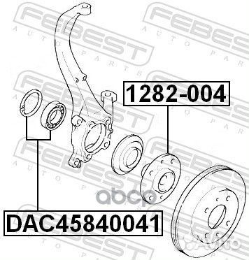 Подшипник ступичный передний 45X84X39X41