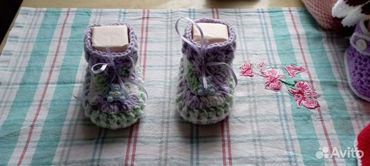 Пинетки детские вязаные