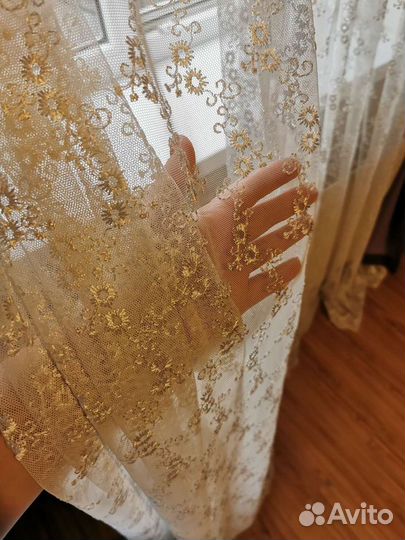 Комплект шторы и тюль 130/242 б/у