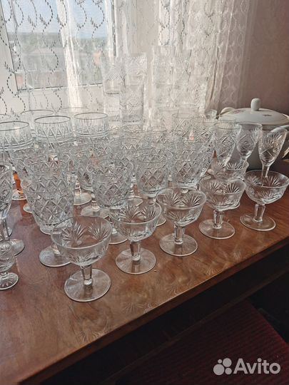 Хрусталь,графин,рюмки стаканы
