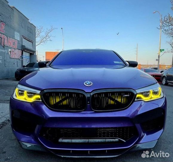 Желтые модули DRL BMW G30 G31 M5 F90 До рест