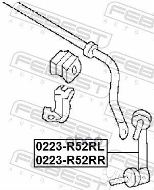 0223-R52RL тяга стабилизатора заднего левая Ni