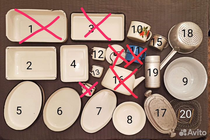 Эмалированная и алюминиевая посуда СССР