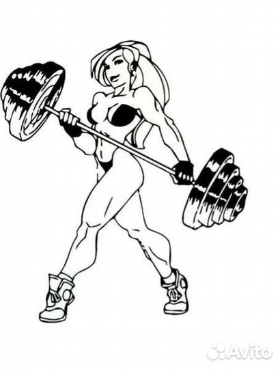 Девушка со штангой