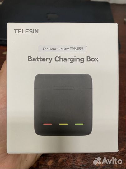 GoPro Hero 9 / 10 / 11 Зарядное устройство с 3 акб