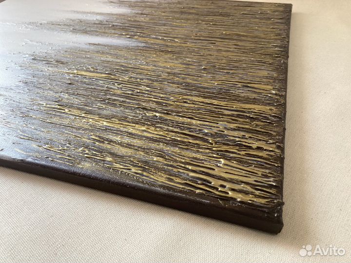 Интерьерная картина с золотой поталью, текстура