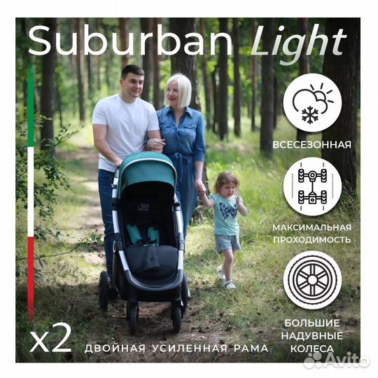 Прогулочная коляска Sweet Baby Suburban Light Blue