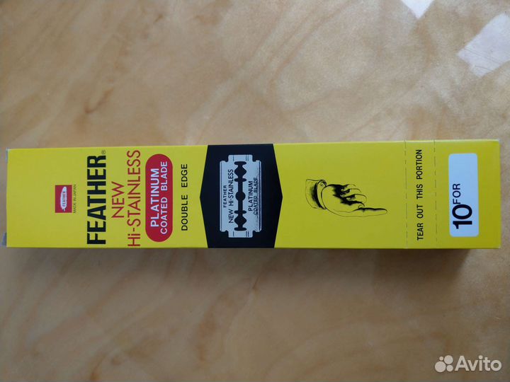 Лезвия для бритья DE. Feather (200шт)