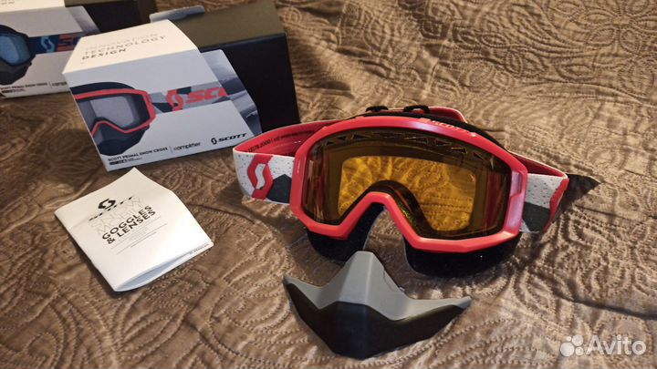 Очки снегоход квадроцикл Scott Primal MY23 Red/Yel