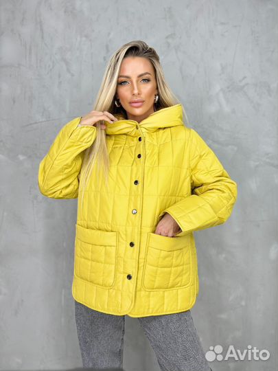 Куртка весенняя стеганая женская 48-58