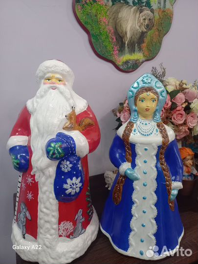 Дед Мороз и снегурочка СССР пластик