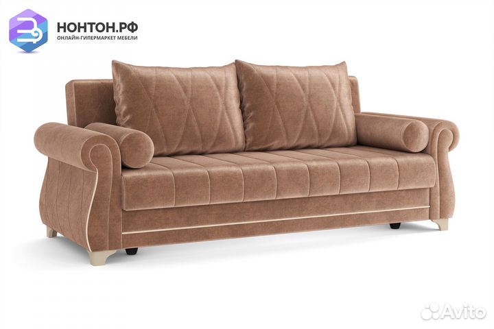 Диван книжка Порто М велюр светло-коричневый