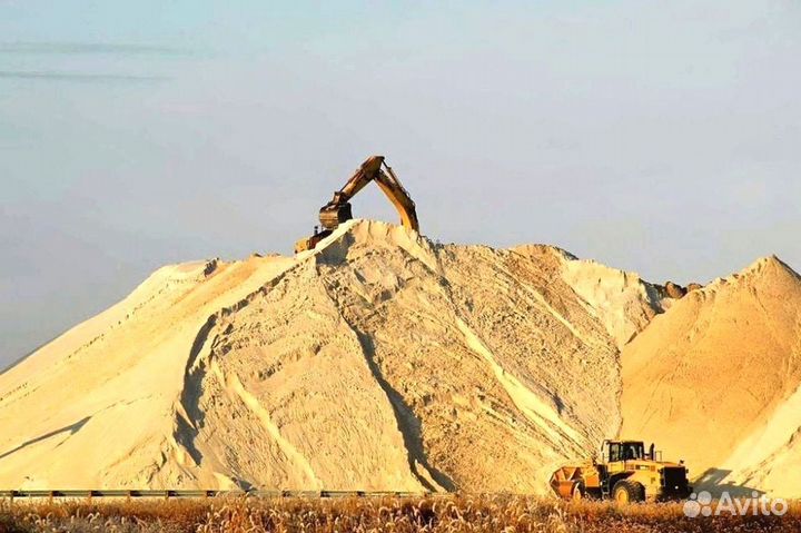 Песок мытый, речной, сеяный от 3 м3