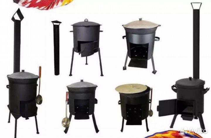 Комплект узбекский казан 10 л и печь с дымоходом
