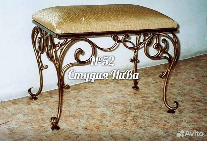 Кованая банкетка № 52