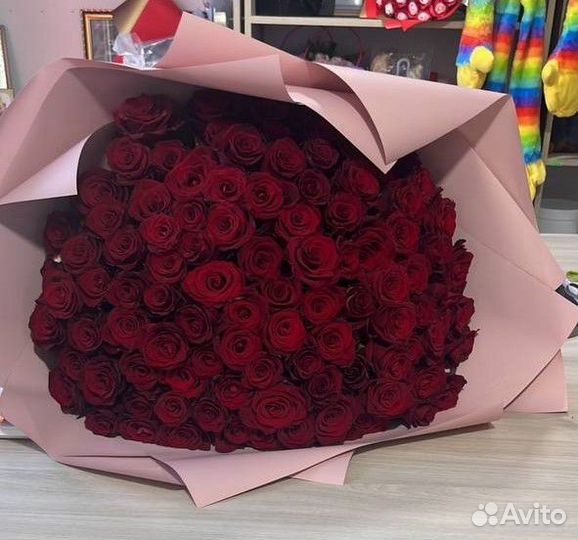 Цветы букеты 101 роза