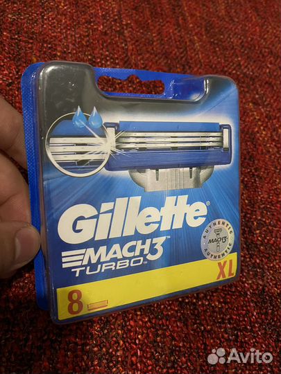 Новые кассеты Gillette Mach 3 (Turbo), 8 шт