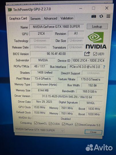 Игровой пк i7 4770/16/1660супер