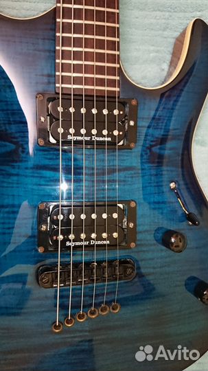 Mayones Setius 6 Transparent Dirty Blue Burst Glos