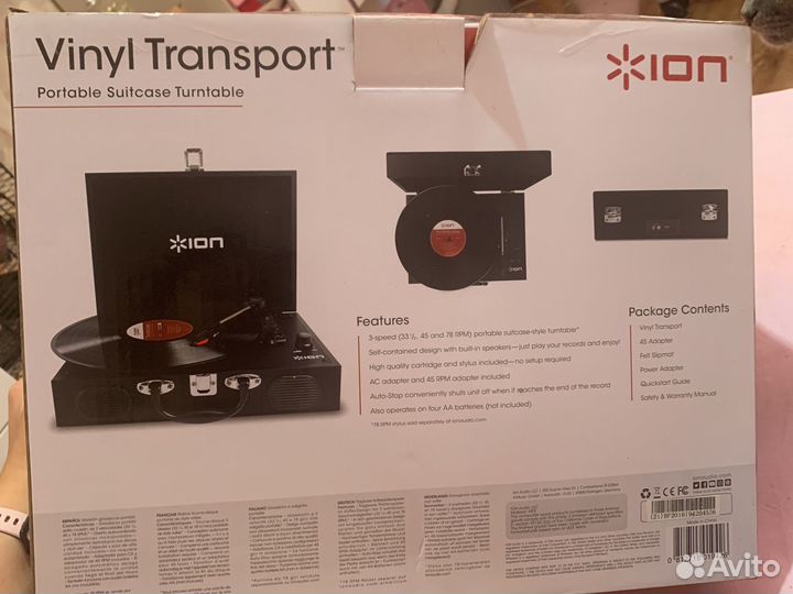 Проигрыватель ION Vinyl Transort (black)