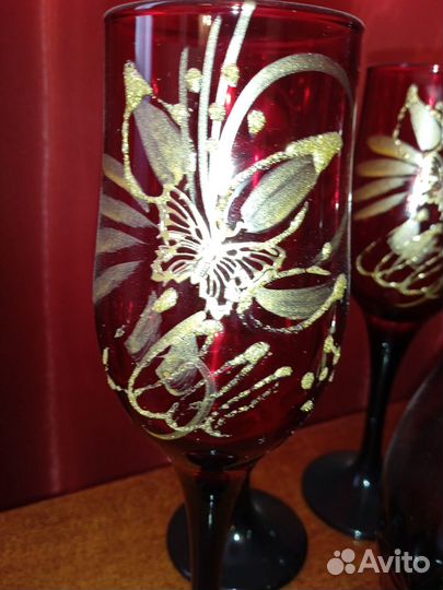 Наборы фужеров/рюмки с бутылкой